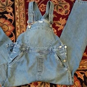 Maternity denim overalls